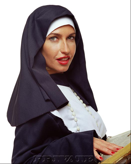 naughty nun sophie evans shows off her bare butt and plays with her slit 1